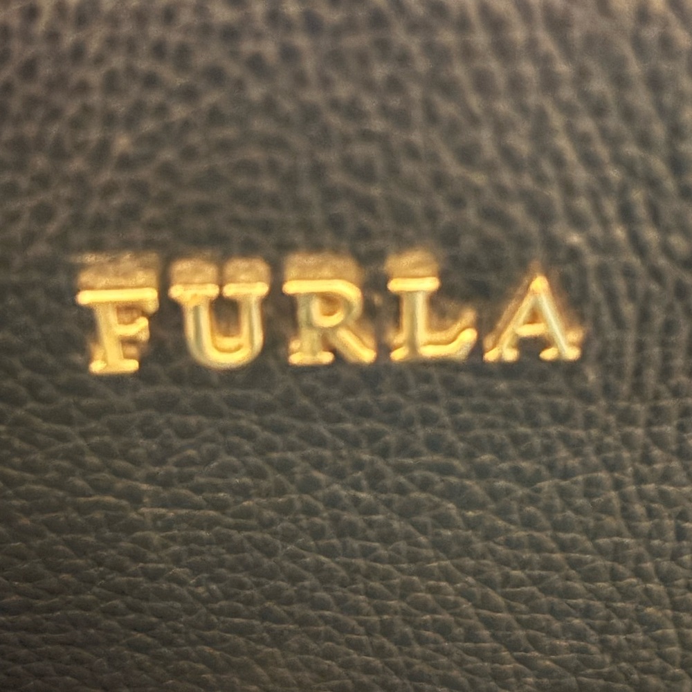 FURLA- “Alex” Black Leather Satchel/Shoulder Bag - Picture 3 of 5